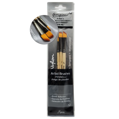 Set De Pinceles Pelo Sintético X 3 Unidades