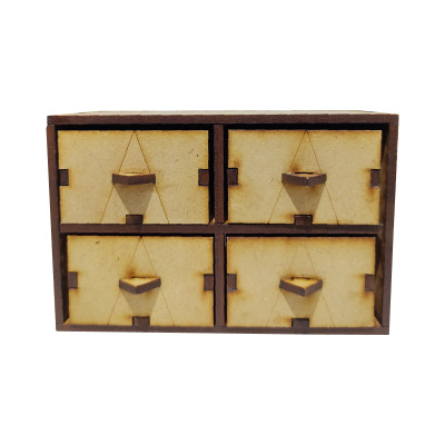 Cajonera Laser Mini Para Casa De Muñecas