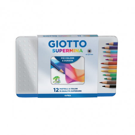 Lápices Supermina Lata X 12 Colores