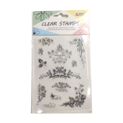 Sello De Goma Guarda Rosas Y Palabras