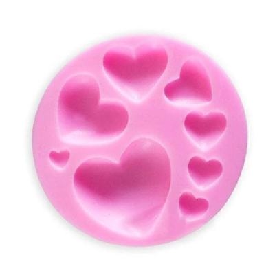 Molde De Silicona Corazones 7 Cm G72-040F10