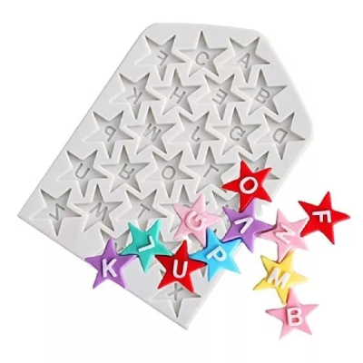 Molde De Silicona Letras Estrellas 15 X 11 Cm G25-001H4 - Imagen 2