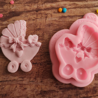 Molde De Silicona Cochecito 6 X 7 Cm G12-022A4 - Imagen 2