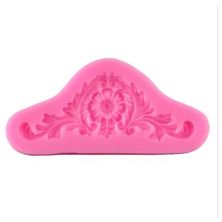 Molde De Silicona Ornamento Flor 10 X 5 Cm H01-001B6
