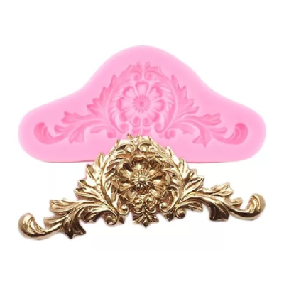 Molde De Silicona Ornamento Flor 10 X 5 Cm H01-001B6 - Imagen 2