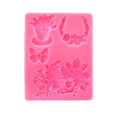 Molde De Silicona Flores 11 X 8 Cm G46-042K7