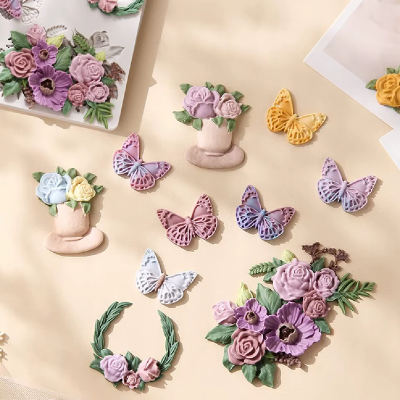 Molde De Silicona Flores 11 X 8 Cm G46-042K7 - Imagen 2