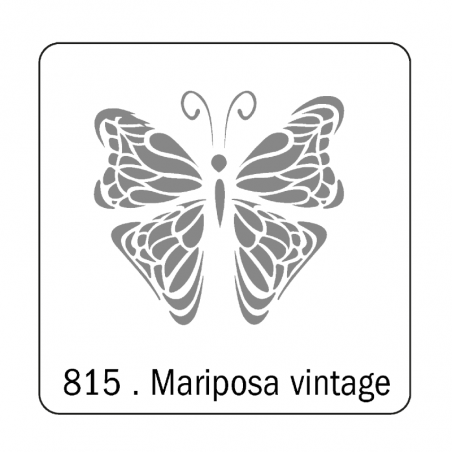 Stencil Mariposa Vintage (815) 10 X 10 Cm