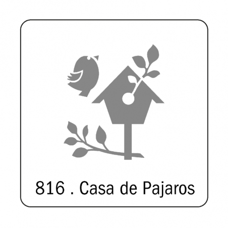 Stencil Casa De Pájaros (816) 10 X 10 Cm