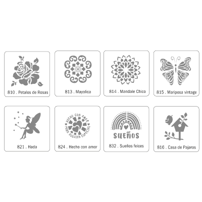 Stencil Hada (821) 10 X 10 Cm - Imagen 2