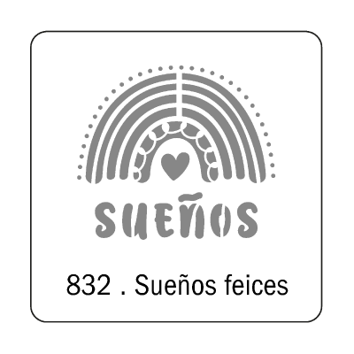 Stencil Sueños Felices (832) 10 X 10 Cm