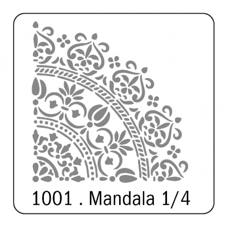 Stencil Mandala 1/4 (1001) 30 X 30 Cm