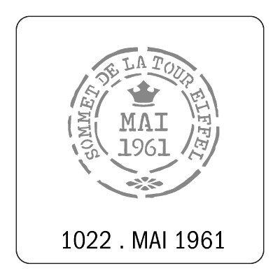 Stencil MAI 1961 (1022) 30 X 30 Cm