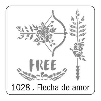 Stencil Flecha De Amor (1028) 30 X 30 Cm