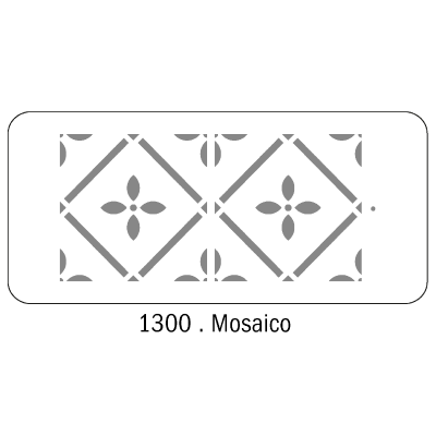 Stencil Mosaico (1300) 30 X 60 Cm