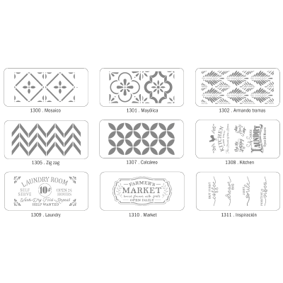 Stencil Zig Zag (1305) 30 X 60 Cm - Imagen 2