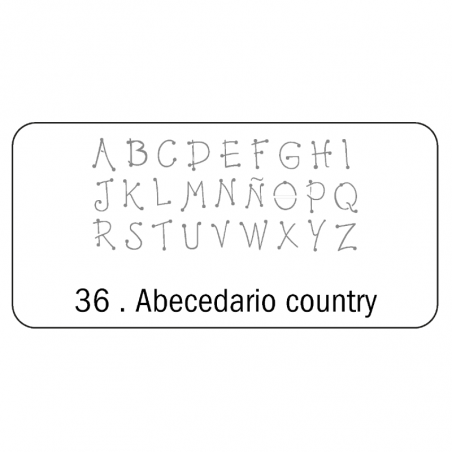 Stencil ABC Country (36) 13.5 X 30 Cm