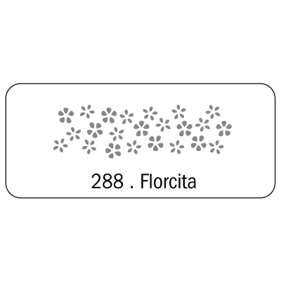 Stencil Florcitas (288) 4.5 X 17 Cm