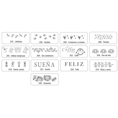 Stencil Bellas Mariposas (291) 4.5 X 17 Cm - Imagen 2