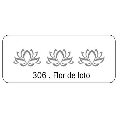 Stencil Flor De Loto (306) 4.5 X 17 Cm