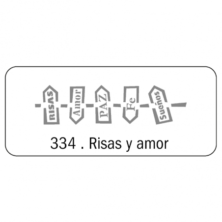 Stencil Risas Y Amor (334) 4.5 X 17 Cm