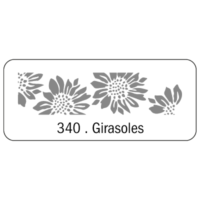 Stencil Girasoles (340) 4.5 X 17 Cm
