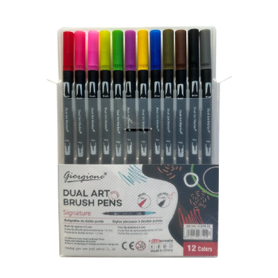 Marcador Dual Art Brush Pens X 12 Colores