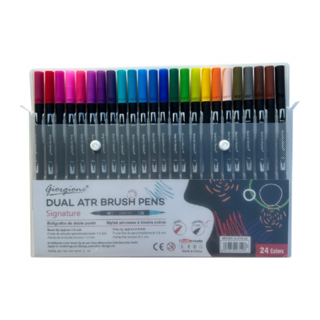 Marcador Dual Art Brush Pens X 24 Colores