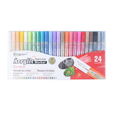 Marcador Acrílico X 24 Colores