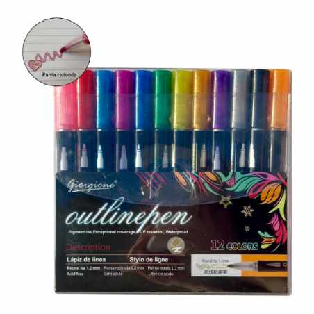 Marcador Outliner X 12 Colores