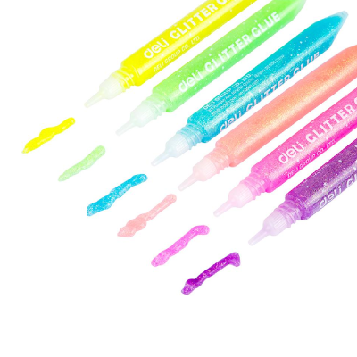 Adhesivo Glitter 6 Colores Neon X 12 Mm - Imagen 3