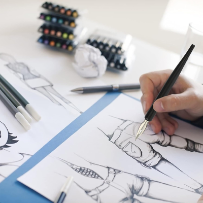 Porta Plumas 2 Und + 4 Plumas - Imagen 2