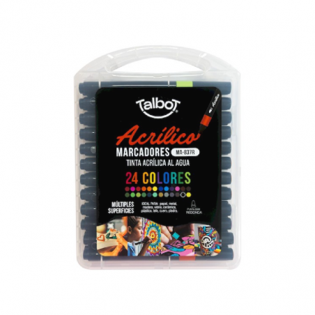 Marcador Acrílico Valija X 24 Colores