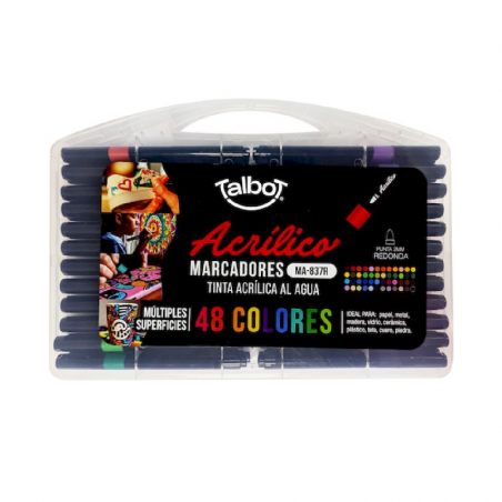 Marcador Acrílico Valija X 48 Colores