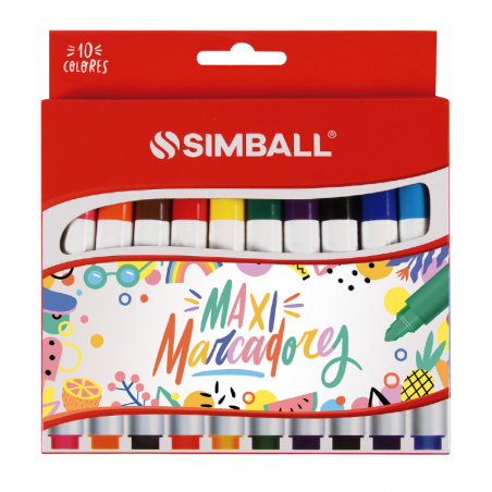 Marcador Maxi Set X 10 Colores