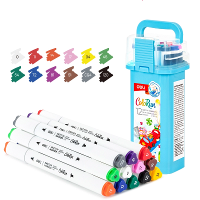 Marcador Color Run X 12 Colores