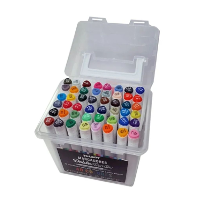 Marcador Doble Punta Valija X 48 Colores - Imagen 2