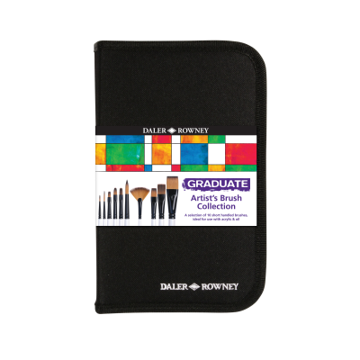 Set De Pinceles Mango Corto Graduate Cartuchera X 10 Unidades