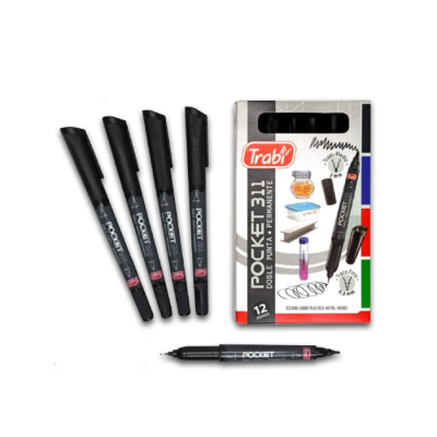 Marcador Pocket 311 Permanente Doble Punta