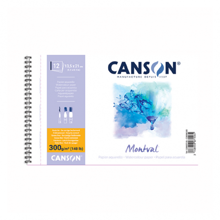 Álbum Espiralado Montval X 12 Hjs 300 Grs 13,5 X 21 cm Grano Fino