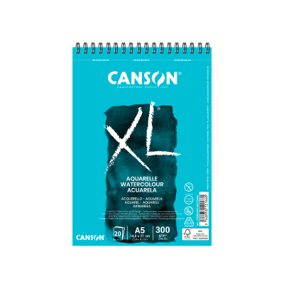 Álbum Espiralado XL Aquarelle X 20 Hjs 300 Grs A5