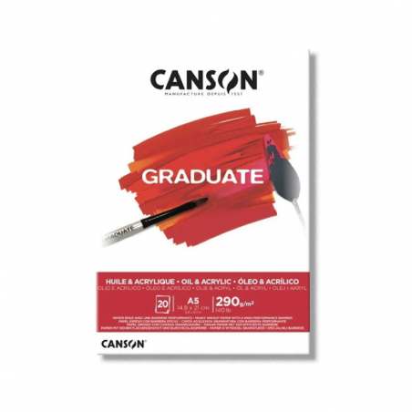 Block Graduate Óleo Y Acrílico X 20 Hjs 290 Grs A4