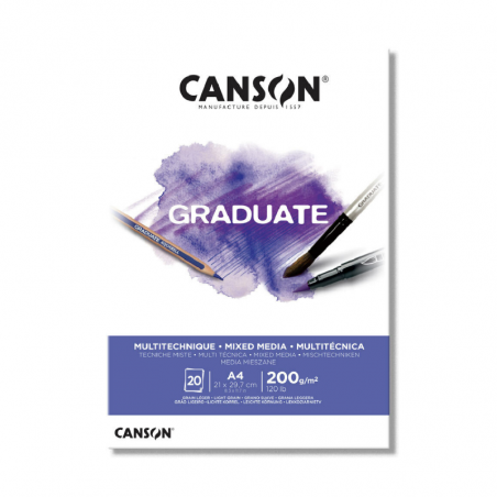 Block Graduate Multitécnica X 20 Hjs 200 Grs A4